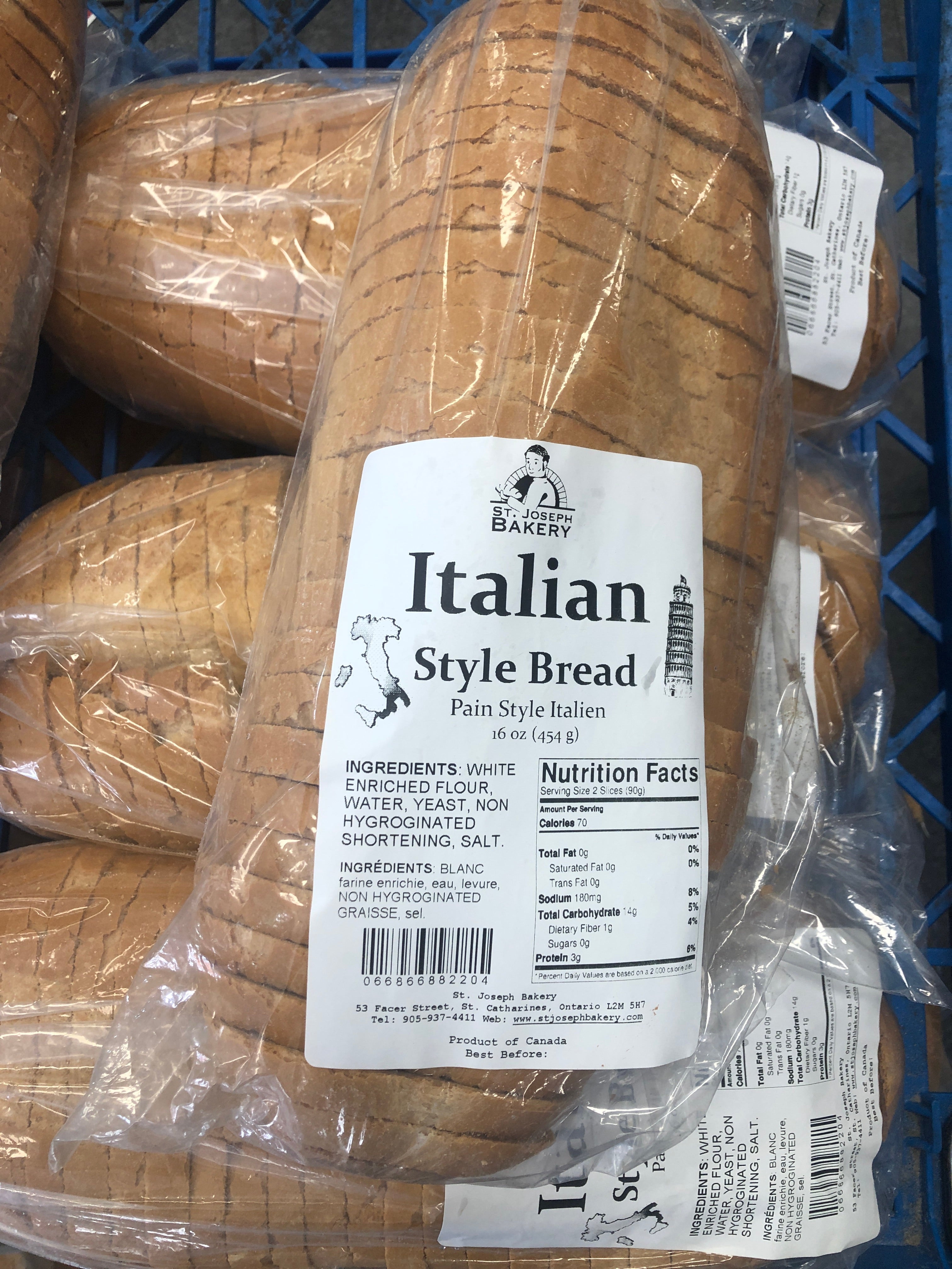 St Joseph Italian style bread