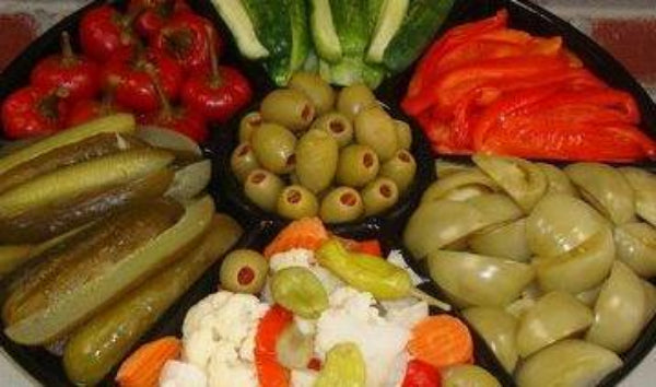 Pickled Vegetables & Olives Platter